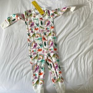 Rainbow Dino’s baby zip sleeper